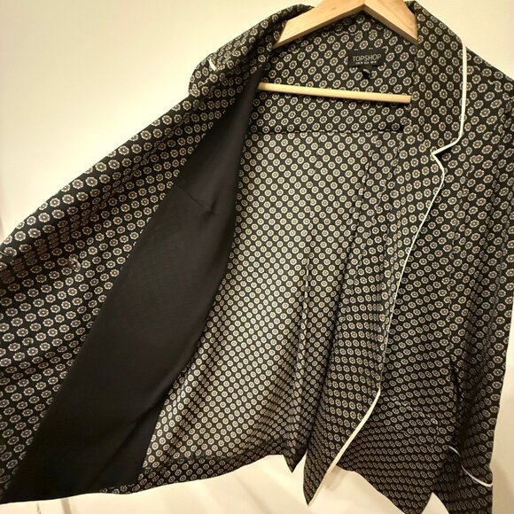 Topshop Double Breasted Flower Motif Blazer - Size 6 - Picture 11 of 13